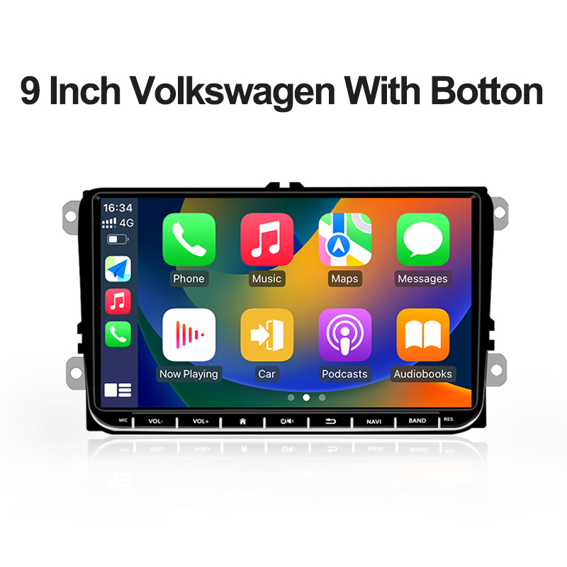 9 Inch Car Media Player VolksWagem With Botton